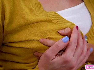lesbian teacher fingers young student pussy closeup