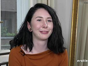 blonde german fingers tight shaved pussy with toys to orgasm