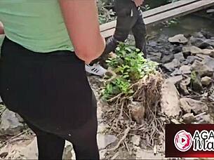 agatha mama outdoor walk turns libertine anal bbc romp