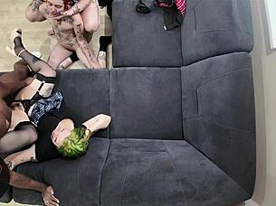 trans cuckold humiliated by black femdom pegging