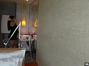 french goth slut returns for rough bbc dp ass pounding