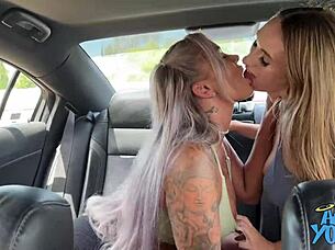Pussy Licking Backseat Fun Hayley Davies Angel Youngs