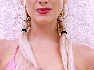 😉 radiant blonde milf strips sexy petite body in taboo casting photoshoot pov 📸