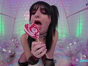 Feel my goth pussy stretched rough by monster cock POV
