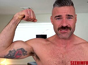 dilf charles dera oils hairy chest for natalie brooks worship