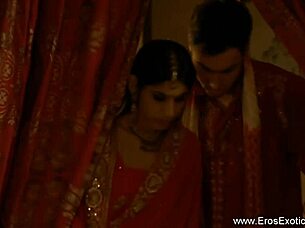 oriental arab babe rides cock cowgirl in intimate interracial massage