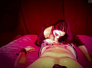 delores sucks your cock dry then rides for massive cumshot pov