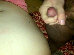watch me cum all over my fat princess belly