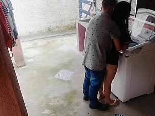 brazilian housewife pays repairman with big ass while hubby's away