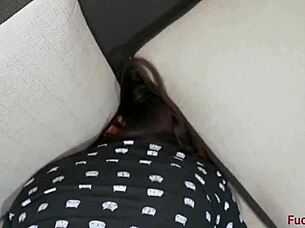 Homemade anal creampie fills horny girl's gaping asshole