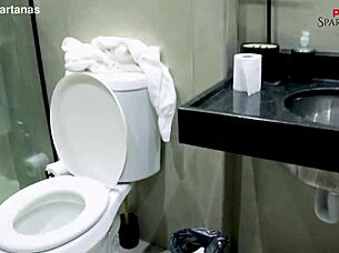 tanned latina niki niquita shakes big ass in shower post creampie