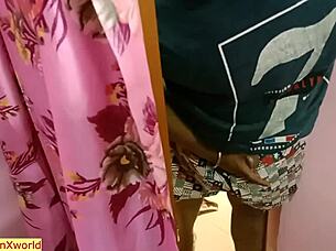 Indian woman rides partner amid erection challenges in Hindi