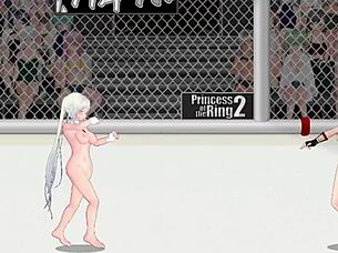 Princess catfight wrestling: Natasha vs Sayuri goes lesbian! 🥊😈