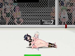 Princess catfight wrestling: Natasha vs Sayuri goes lesbian! 🥊😈