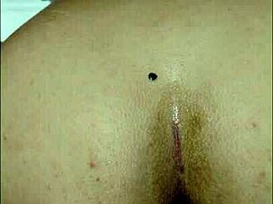 Pounding huge ass first anal toy