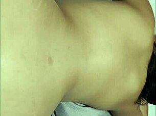Pounding huge ass first anal toy