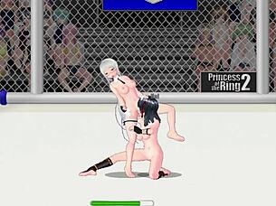 Princess catfight wrestling: Natasha vs Sayuri goes lesbian! 🥊😈