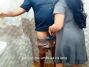 Best friend sneaks off party for bathroom quickie