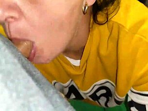 Married Milf Begs No Creampie During Sloppy Deepthroat Cum Swallow