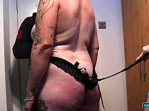 Redhead Slave's Cunt Takes Double Dom Toy Humiliation