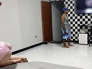 naughty surprise anal for tv repair guy