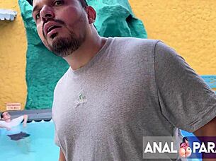 A curvy milf takes wild rough anal pounding intensely.