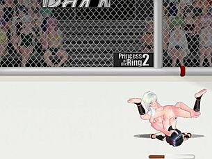 Princess catfight wrestling: Natasha vs Sayuri goes lesbian! 🥊😈