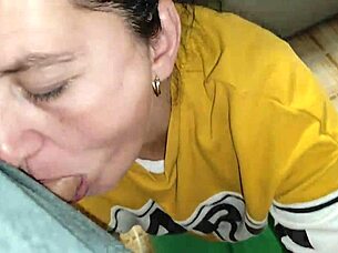 Married Milf Begs No Creampie During Sloppy Deepthroat Cum Swallow