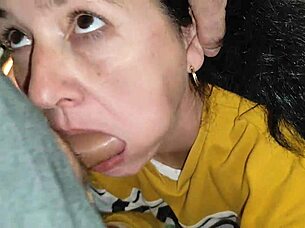 Married Milf Begs No Creampie During Sloppy Deepthroat Cum Swallow