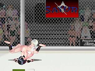 Princess catfight wrestling: Natasha vs Sayuri goes lesbian! 🥊😈