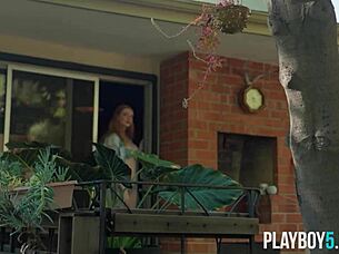 Redhead milf Maya Kendrick shows off her full figure