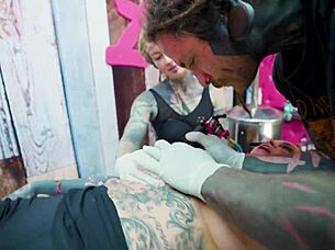 i join tattooed skinny pair for big dick foursome with sloppy anal riding and cumshots