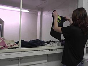 emo babe fucks sexy neighbor girl hard in laundry