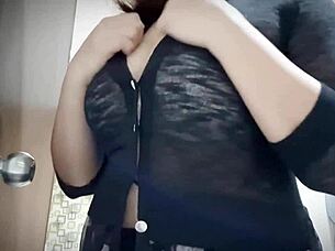 i'm so horny touching my natural big asian tits