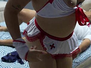 nurse babe seduces patient in steamy hospital room