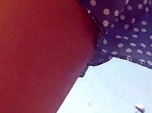 publicly naked milf flashes ass on street