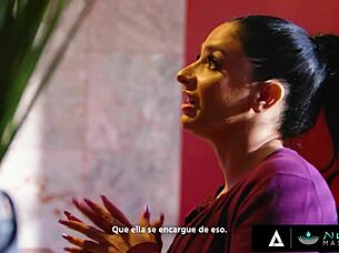 steamy nuru threesome milf boss face sits sexy intern during oily sex