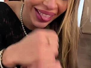 petite latina's tits bounce in sloppy pov blowjob rimjob cumshot ughh