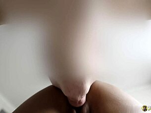 Curvy Asian babe rides monster cock pov creampie ways 🔥🍑