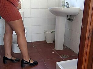 horny milf begs for dirty piss play close up