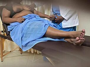 Hidden cam catches Indian doctor secretly fucking eager hospital patient hard