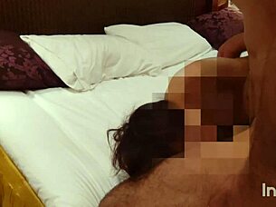 Japanese milf housewife sucks cock begging for creampie