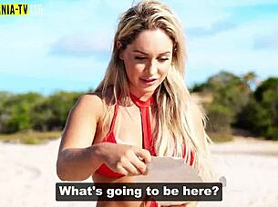 blonde babe soaks wet from intense teasing