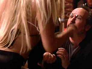 gina lynn's teasing striptease rips clothes off big tits