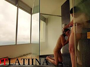 friend of my boyfriend fucks me hard in the shower - medellin colombia amateur homemade