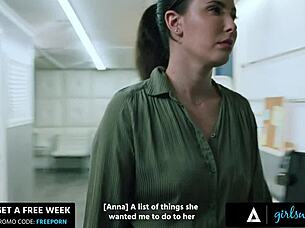 Girlsway pawg blonde anna claire clouds rims and licks boss casey calvert ass for promotion 😏