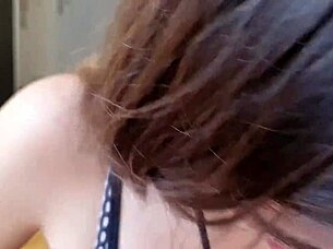 uh, real teen fitness model... i need your cock down my throat now, manager - pov deepthroat cum on tits