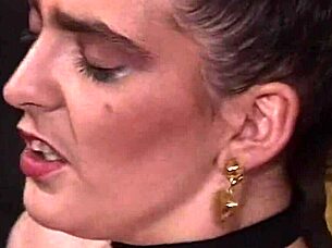 brunette milf in stockings gets ass fingered pussy fucked hard cumshot facial