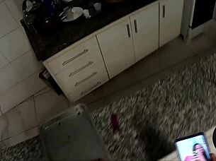 Hubby leaves, wife and friend scissor wildly subtitled! 👭💦