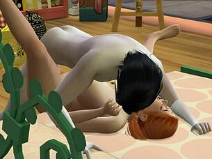 Vampire seduces chubby nerd teen for licking session